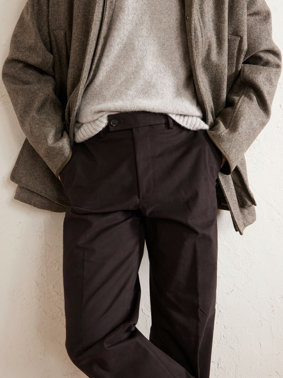 Purdey - Straight-Leg Stretch Cotton-Twill Trousers - Brown