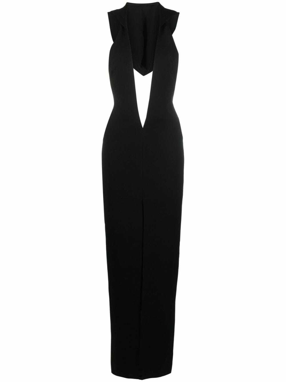 ワンピース MONOT SS23 MONOT Dresses (RS23802 BLACK) Mônot Cutout side-slit gown Monot