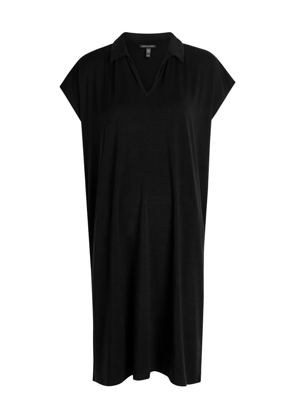 Photo: Eileen Fisher Jersey Midi Dress Black