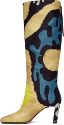 Conner Ives Yellow & Blue Wandler Edition Isa Long Boots
