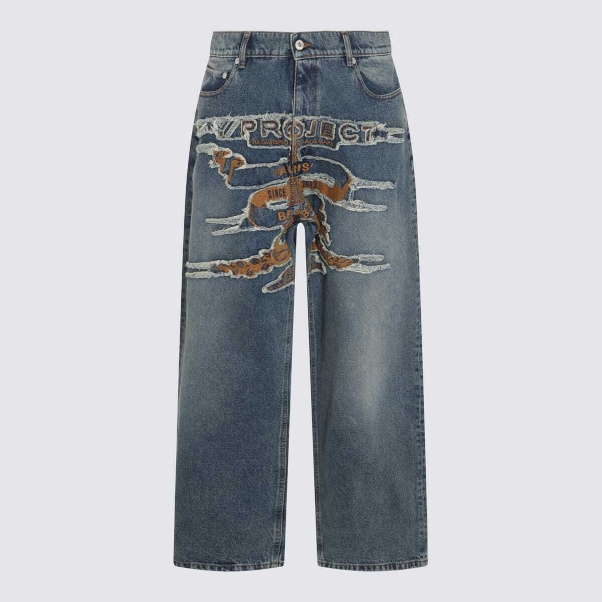 Y/Project Blue Cotton Jeans