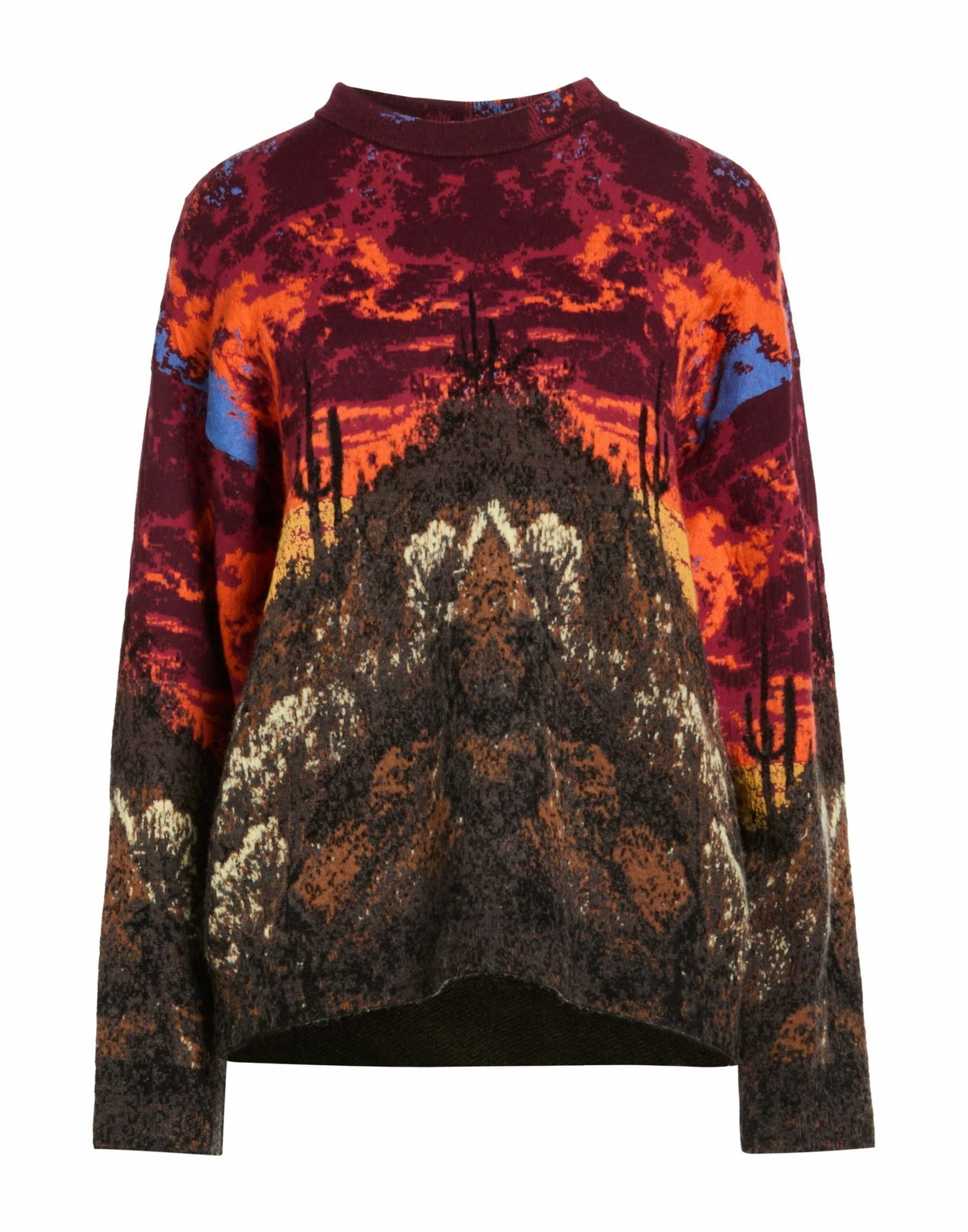 Laneus Womens Sweater in Burgundy