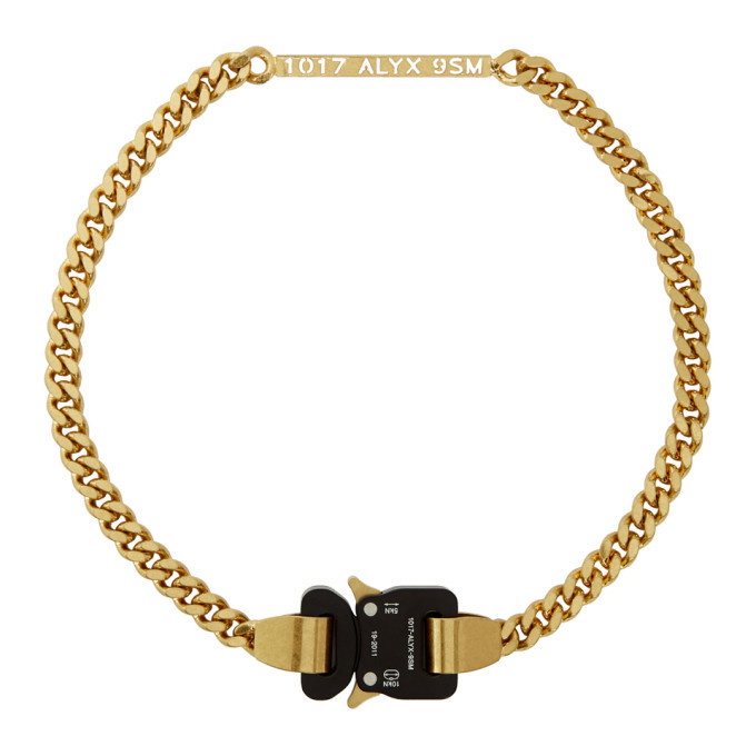 1017 ALYX 9SM Gold Buckle ID Necklace