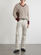 Enfants Riches Déprimés - Flared Paint-Splattered Jeans - White