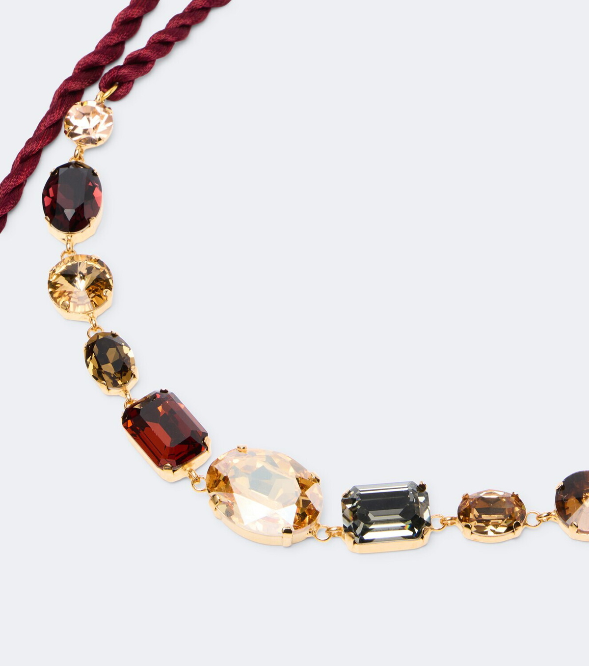 Jennifer Behr Leah crystal--embellished silk necklace