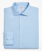 Brooks Brothers Men's Regent Regular-Fit Dress Shirt, Non-Iron Double-Stripe | Blue