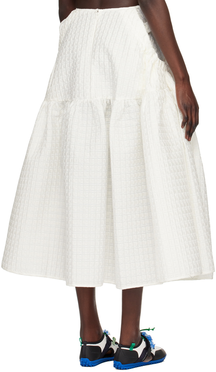 Cecilie Bahnsen White Justice Midi Skirt Cecilie Bahnsen