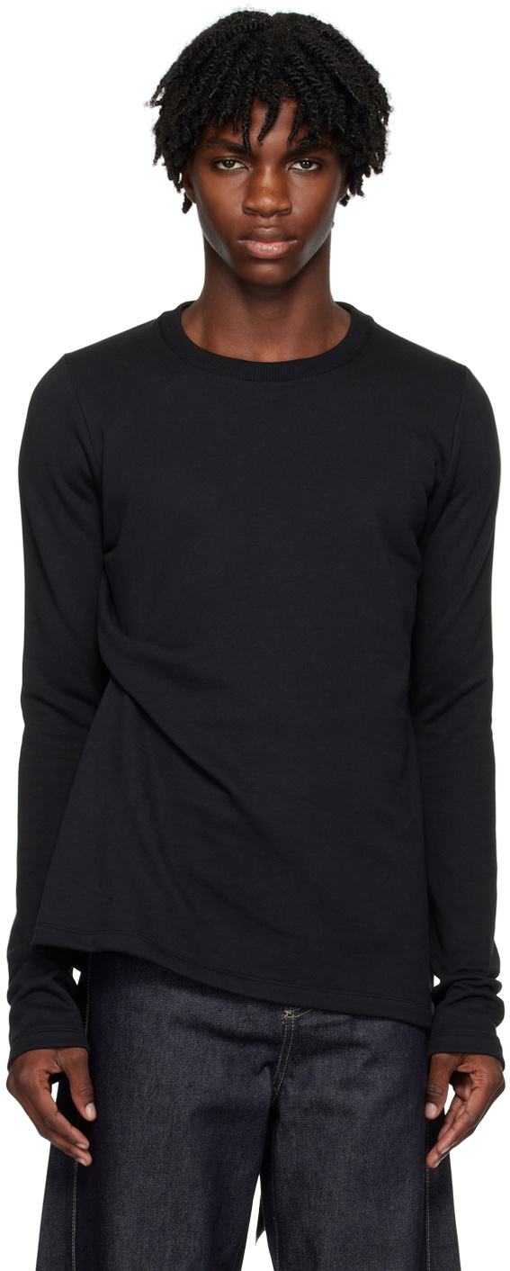 Marina Yee Black Turned Sleeve Sweatshirt Marina Yee