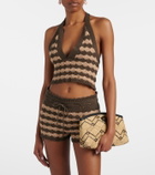 Valentino Striped knitted cotton crop top