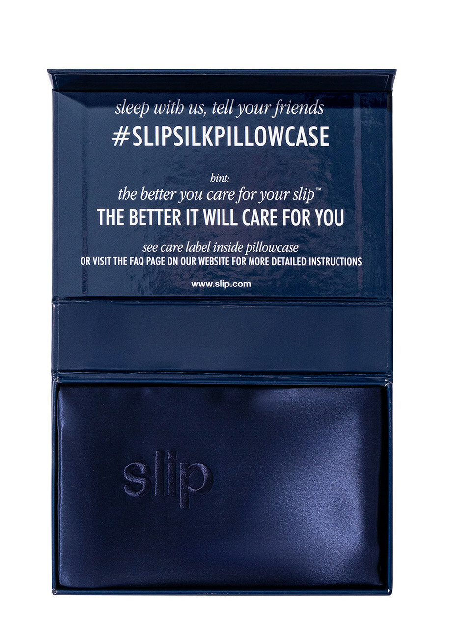 Slip Silk Pillowcase Navy - Navy Blue