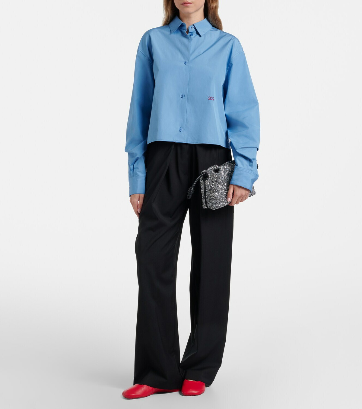 Loewe Flamenco Mini beaded clutch