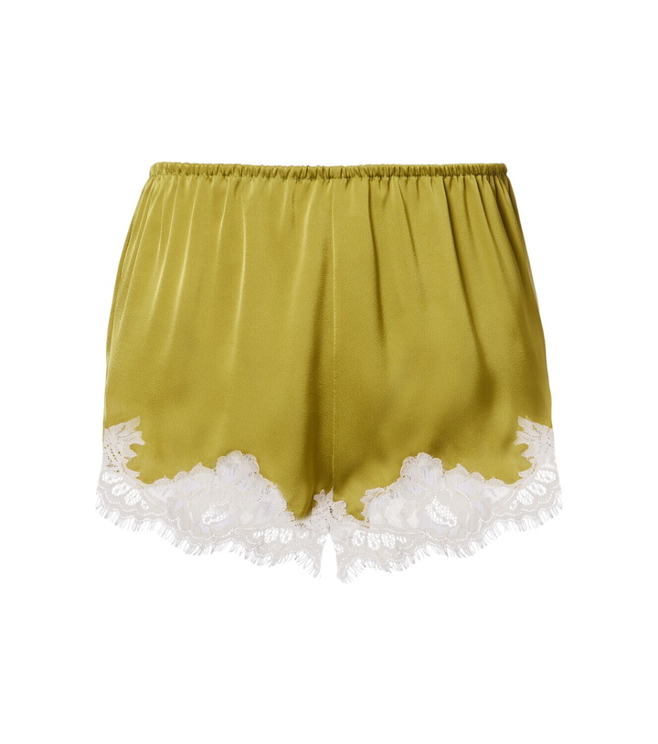 Photo: Faithfull Norden lace-trimmed satin shorts