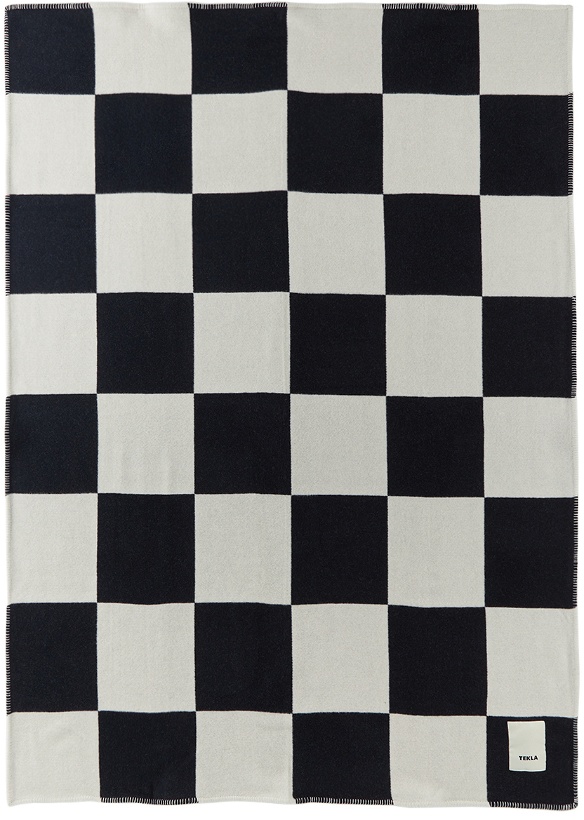 Photo: Tekla Black & White Cashmere Checkerboard Blanket