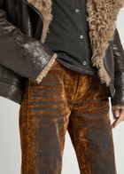 Acne Studios Burnout Straight-leg Canvas Trousers Brown