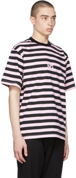 Noon Goons Black & Pink Stripe Cruiser T-Shirt