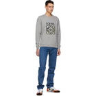 Loewe Grey Cotton Anagram Embroidered Sweatshirt