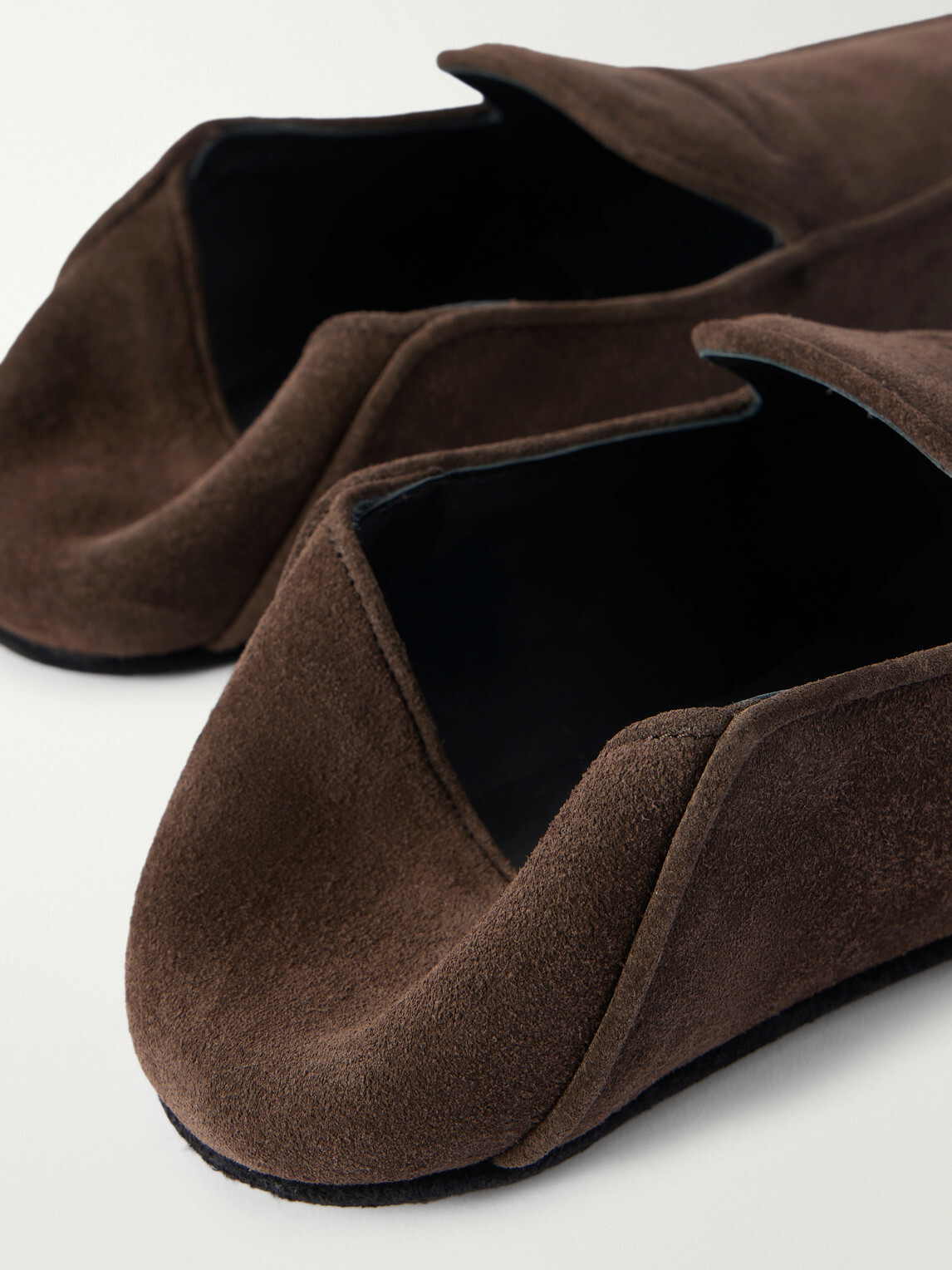 George Cleverley - Mayfair Collapsible-Heel Suede Loafers - Brown