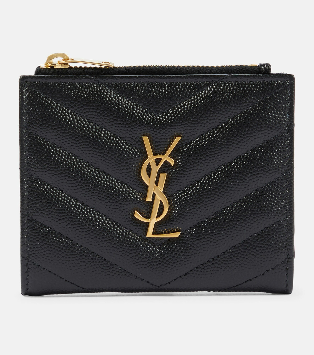 Saint Laurent - Monogram zipped leather wallet Saint Laurent