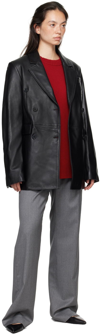 Loulou Studio Black Benetra Leather Jacket