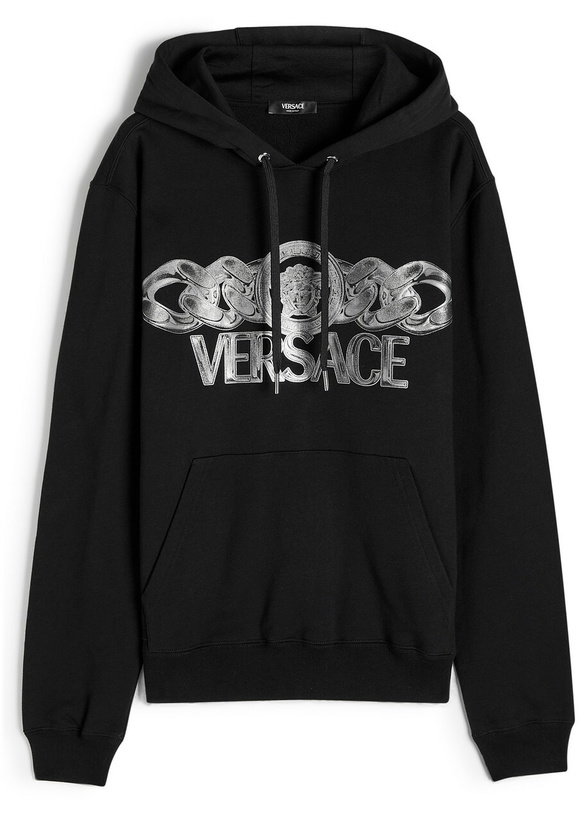 Photo: Versace Logo-printed Cotton Sweatshirt Black