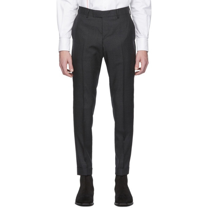 Photo: Tiger of Sweden Black and Grey Wool Tilman Trousers