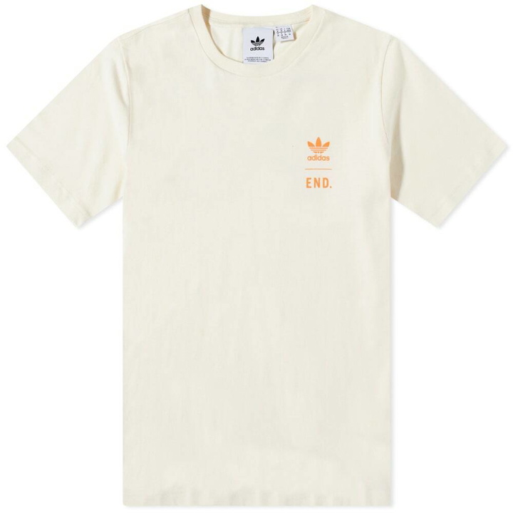 Photo: END. x Adidas Tennis Club T-Shirt in Chalk White/Amber Tint