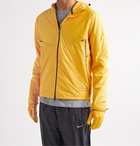 Nike Running - Run Division Dynamic Vent Logo-Print Shell Hooded Jacket - Yellow