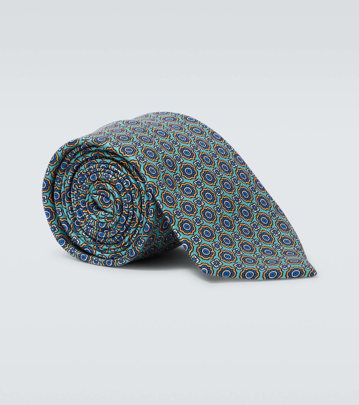 Kiton Printed silk tie