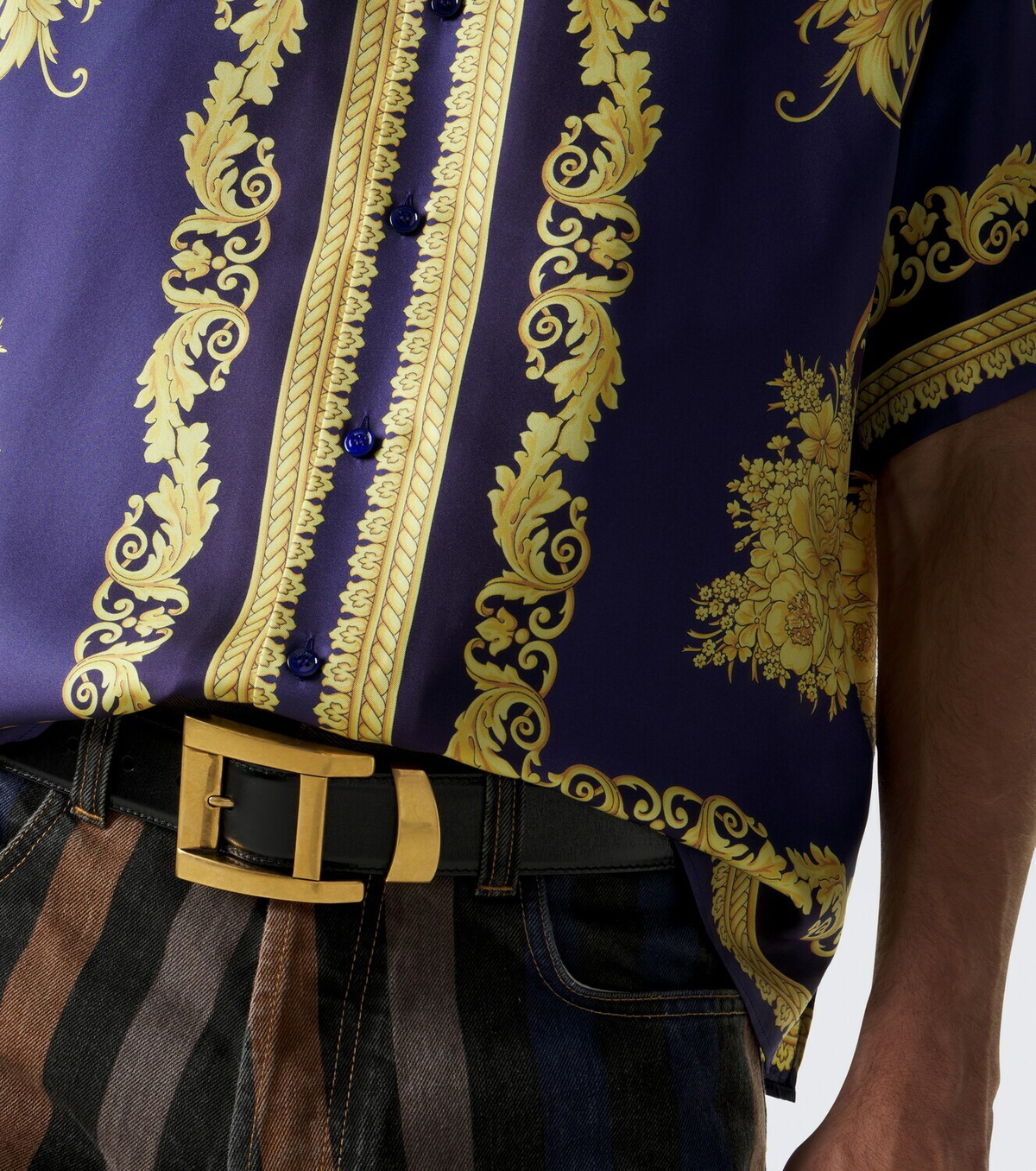 Versace Barocco silk twill shirt