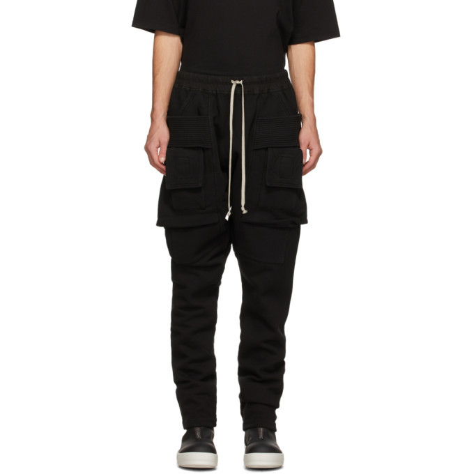 Rick Owens Drkshdw Black Creatch Cargo Pants Rick Owens Drkshdw