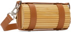 Feng Chen Wang Beige & Brown Strap Small Bamboo Bag