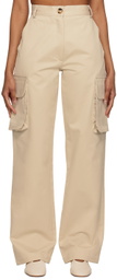 Elleme Beige High-Rise Trousers