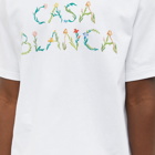 Casablanca Men's L'Arche Fleurie T-Shirt in White
