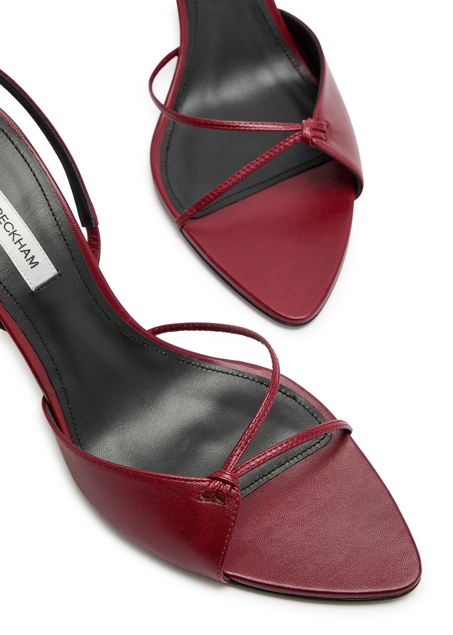 Victoria Beckham 75 Leather Slingback Pumps Burgundy