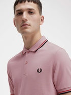 Fred Perry Polo Shirt Pink   Mens