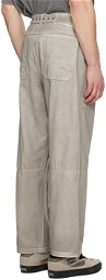 Izzue Gray Belted Trousers