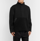 Club Monaco - Fleece-Panelled Tech-Jersey Sweatshirt - Black