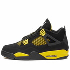 Air Jordan Men's 4 Retro Sneakers in Black/Tour Yellow