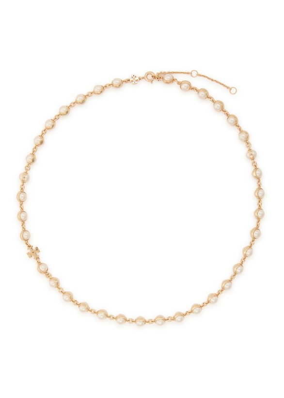 Photo: Tory Burch Moondance Faux Pearl-embellished 18kt Gold-plated Necklace - One Size