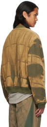 JiyongKim Green Sun-Bleached Bomber