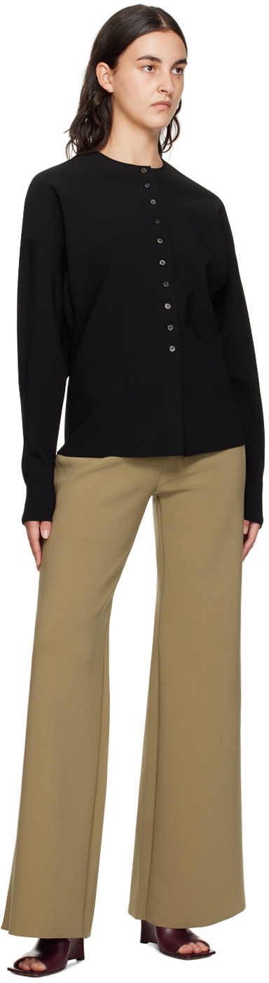 Birrot Black Button Up Cardigan
