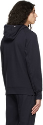 C.P. Company Navy Diagonal Raised Goggle Zip-Up Sweater