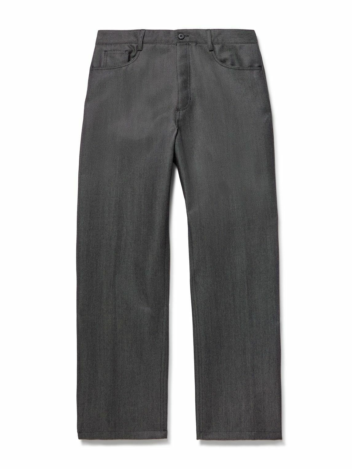Mr P. - Straight-Leg Wool and Mohair-Blend Jeans - Black