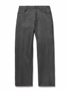 Mr P. - Straight-Leg Wool and Mohair-Blend Jeans - Black