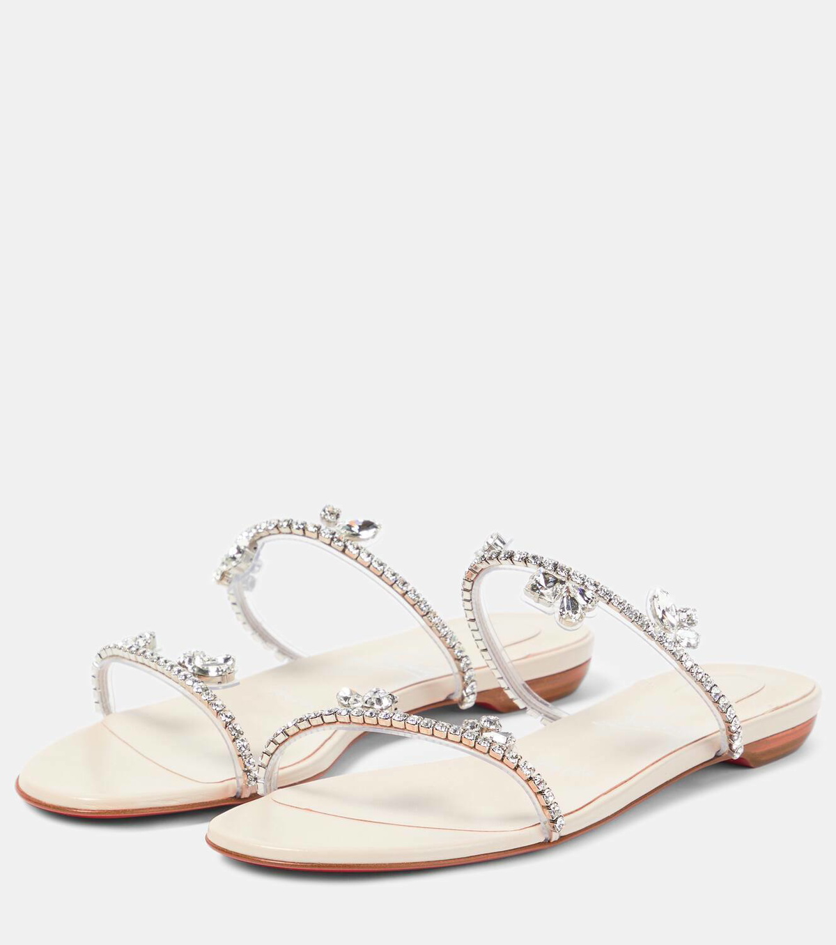 Christian Louboutin Just Queenie leather and PVC sandals Christian