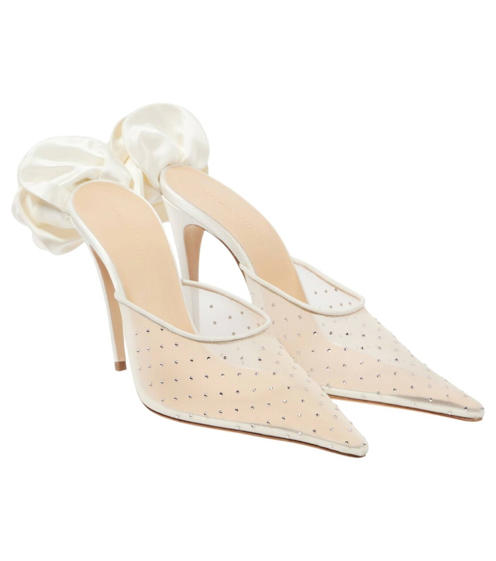 Photo: Magda Butrym Floral-appliqué embellished mules