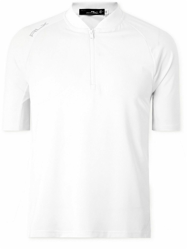 Photo: RLX Ralph Lauren - Logo-Print Stretch Recycled-Piqué Golf Top - White