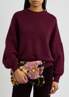 LA Double J Floral Velvet Hand Pochette Pouch - Multicoloured - One Size