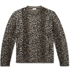 SAINT LAURENT - Leopard-Jacquard Knitted Sweater - Leopard print