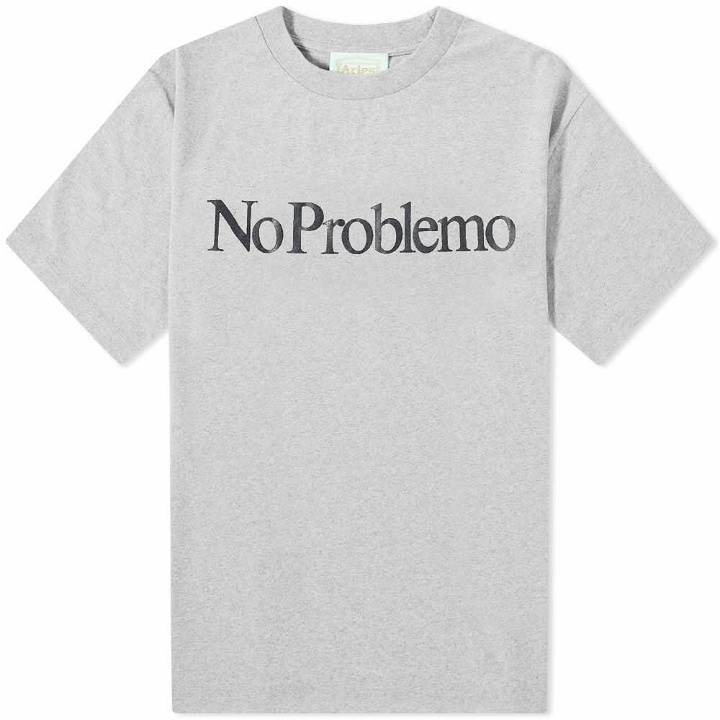 Photo: Aries Men's No Problemo T-Shirt in Grey Marl